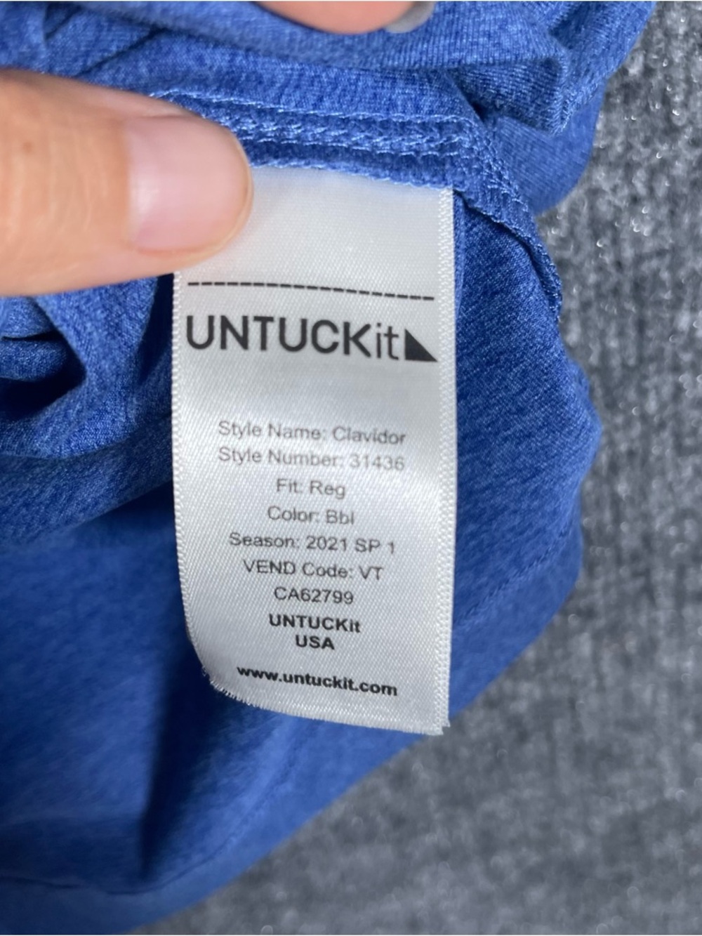 Untuckit Mens Medium Blue Short Sleeve Stretch Polo Preppy Casual Shirt - Picture 8 of 9